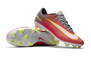 Nike Mercurial Vapor XI FG Soccer Cleats Red Grey Yellow White - KicksNatics