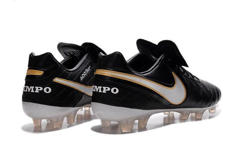Image of Nike Tiempo Legend VI FG Soccer Cleats Black White Gold - KicksNatics