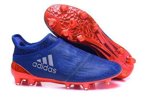 Adidas X 16+ Purechaos FG/AG Soccer Cleats All Blue Solar Red