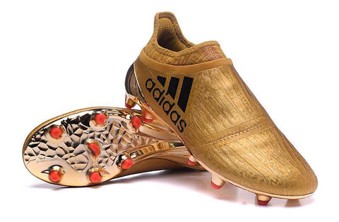Image of Adidas X 16+ Purechaos FG/AG Soccer Cleats Golden - KicksNatics