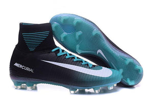Nike Mercurial Superfly V FG Soccer Cleats Blue Black White - KicksNatics