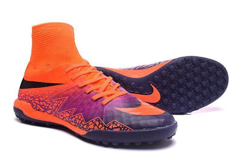 Image of Nike HypervenomX Proximo Turf Soccer Cleats Total Crimson Purple - KicksNatics