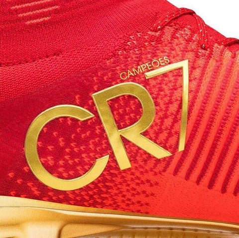 Image of Nike Mercurial Superfly V CR7 FG Soccer Cleats Red Golden - KicksNatics