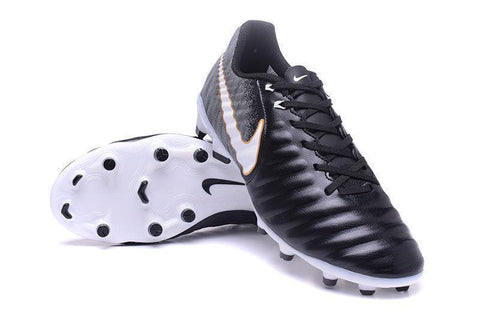 Image of Nike Tiempo Legend VII FG Soccer Cleats Black White Orange - KicksNatics