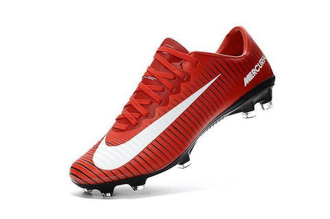 Image of Nike Mercurial Vapor XI FG Soccer Cleats Red White Black - KicksNatics