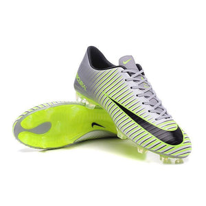 Nike Mercurial Vapor XI FG Soccer Cleats Grey White Green - KicksNatics