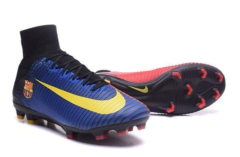 Image of Nike Mercurial Superfly V FC Barcelona FG Soccer Cleats Blue Red Black - KicksNatics