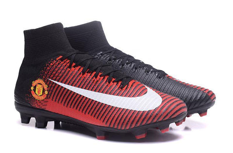 Image of Nike Mercurial Superfly V Manchester United FG Soccer Cleats Red Black - KicksNatics