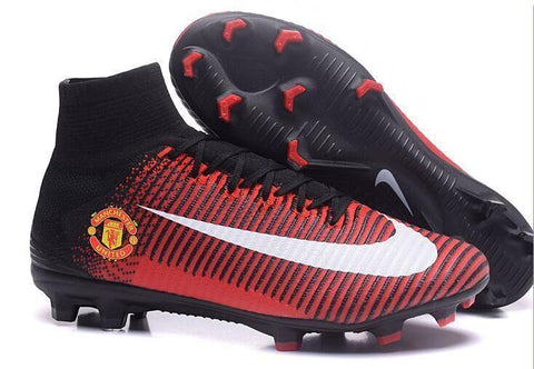 Image of Nike Mercurial Superfly V Manchester United FG Soccer Cleats Red Black - KicksNatics