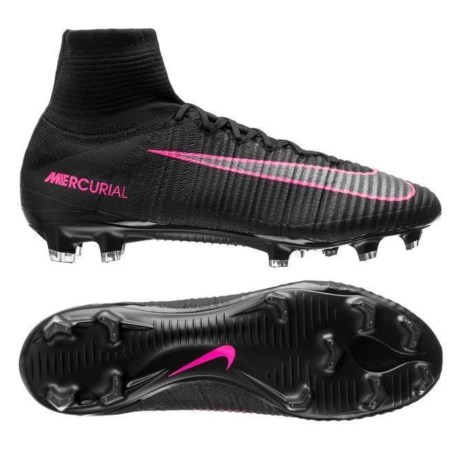 bandeja sensación logo Nike Mercurial Superfly V FG Soccer Cleats Black Pink Blast – kicksnatics