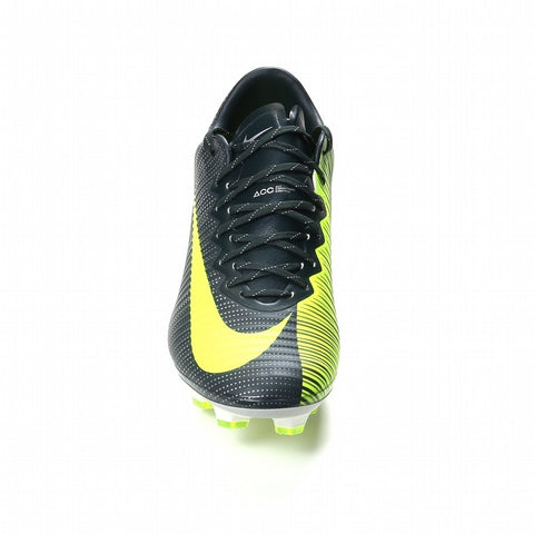 Image of Nike Mercurial Vapor XI CR7 FG Soccer Cleats Seaweed Volt Hasta White - KicksNatics