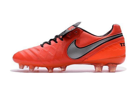 Image of Nike Tiempo Legend VI FG Soccer Cleats Red Grey Black - KicksNatics