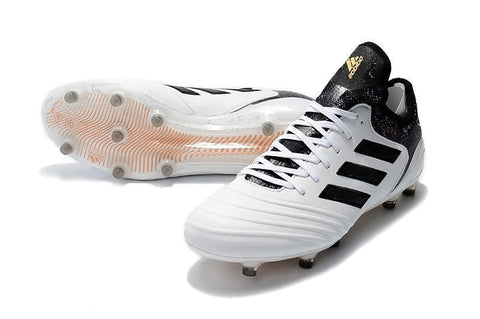 Image of Adidas Copa 18.1 FG Soccer Cleats White Black - KicksNatics