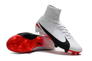 Nike Mercurial Superfly V FG Soccer Cleats White Red Black - KicksNatics