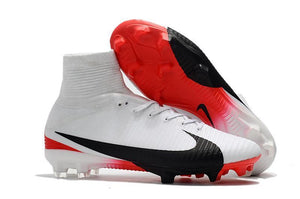 Nike Mercurial Superfly V FG Soccer Cleats White Red Black