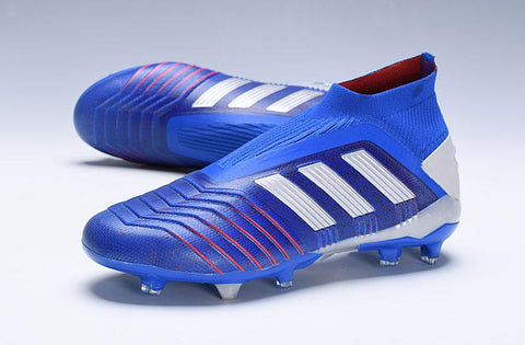 Image of Adidas Predator 19.1 FG Blue Red Without Laces - KicksNatics