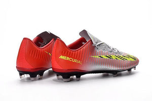 Nike Mercurial Vapor XI FG Soccer Cleats Silver Yellow Red