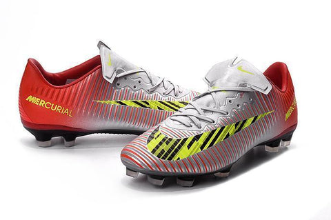 Image of Nike Mercurial Vapor XI FG Soccer Cleats Silver Yellow Red - KicksNatics