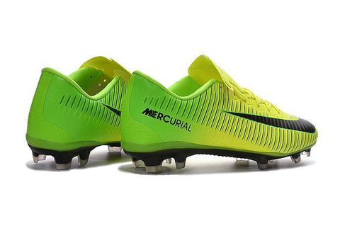 Image of Nike Mercurial Vapor XI FG Soccer Cleats Yellow Green Black - KicksNatics