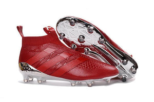 Adidas ACE 16+ Purecontrol FG/AG Soccer Cleats Red Silver