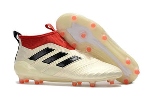 Adidas Ace 17+ Purecontrol FG Champagne Soccer Cleats White Red Black
