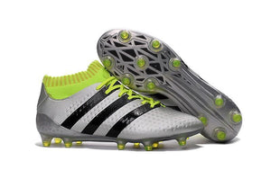 Adidas ACE 16.1 Primeknit FG/AG Soccer Shoes Silver Black Solar Yellow