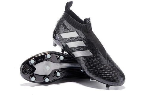 Image of Adidas Ace 17+ Purecontrol FG Soccer Cleats Core Black White - KicksNatics