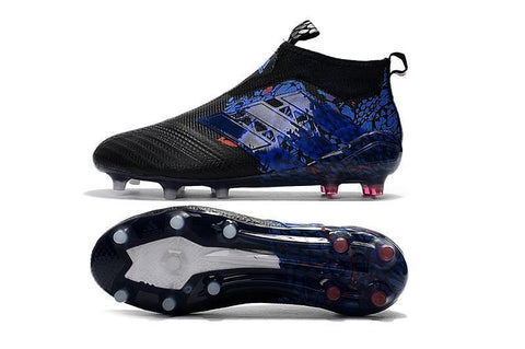 Image of Adidas ACE 17+ Purecontrol FG Dragon Soccer Cleats Core Black Blue - KicksNatics