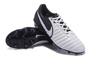 Nike Tiempo Legend VII FG Soccer Cleats White Black - KicksNatics