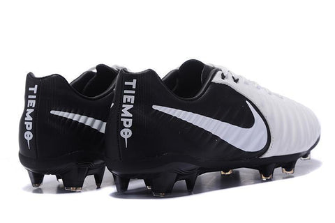 Image of Nike Tiempo Legend VII FG Soccer Cleats White Black - KicksNatics