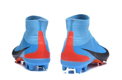 Image of Nike Mercurial Superfly V FG Soccer Cleats Blue Orange Black - KicksNatics