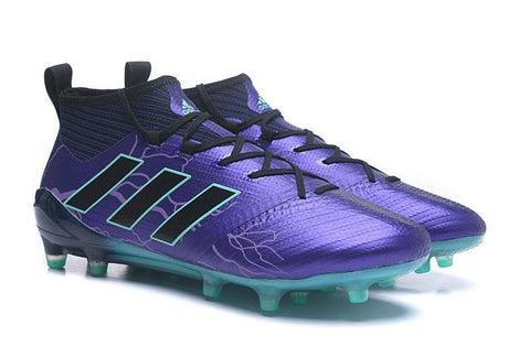 Image of Adidas ACE 17.1 Primeknit Soccer Cleats Legend Ink Black Energy Aqua - KicksNatics