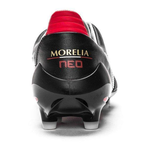 Image of Mizuno Morelia Neo II FG Soccer Cleats Black White Red - KicksNatics