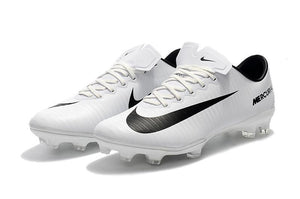 Nike Mercurial Vapor XI FG Soccer Cleats White Black - KicksNatics