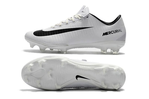 Image of Nike Mercurial Vapor XI FG Soccer Cleats White Black - KicksNatics