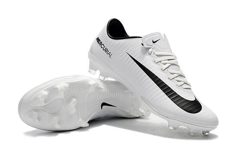 Image of Nike Mercurial Vapor XI FG Soccer Cleats White Black - KicksNatics