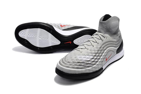Image of Nike MagistaX Proximo II IC Soccer Shoes Cool Grey Varsity Red Black - KicksNatics