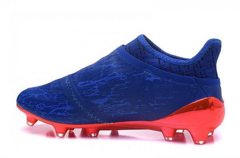 Image of Adidas X 16+ Purechaos FG/AG Soccer Cleats All Blue Solar Red - KicksNatics
