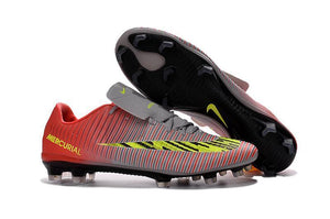 Nike Mercurial Vapor XI FG Soccer Cleats Silver Yellow Red - KicksNatics