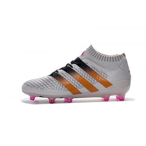 Balehval Tarif Finde sig i Adidas ACE 16.1 Primeknit FG/AG Soccer Shoes White Gold Black Pink –  kicksnatics