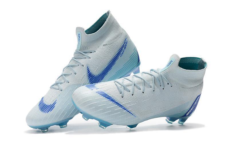 Nike blue and white soccer cleats Clearance
