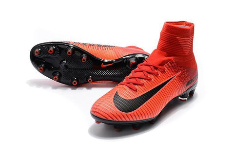 Image of Nike Mercurial Superfly V AG Soccer Cleats University Red Black - KicksNatics