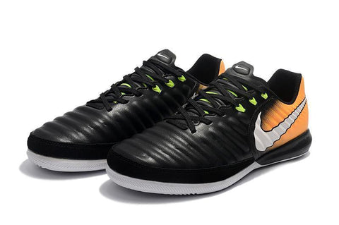Image of Nike TiempoX Finale IC Soccer Shoes CY0041 Black White Laser Orange - KicksNatics