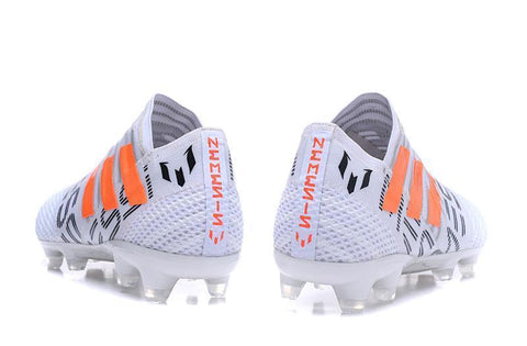 Image of Adidas Nemeziz Messi 17+ 360 Agility FG Soccer Boots White Orange Grey - KicksNatics