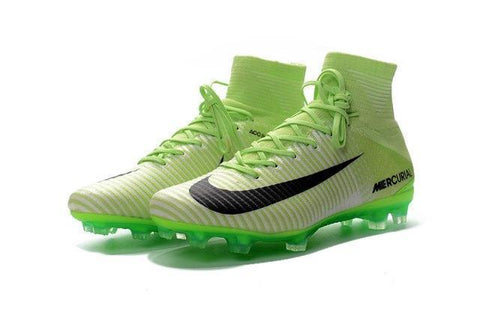 Image of Nike Mercurial Superfly V FG Soccer Cleats Fluorescent Green Black - KicksNatics