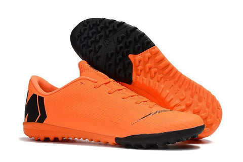 Image of Nike Mercurial VaporX XII Academy Turf Soccer Cleats Orange Black - KicksNatics