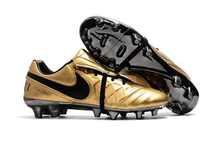 Nike Tiempo Totti X Roma FG Soccer Cleats Metallic Gold Black