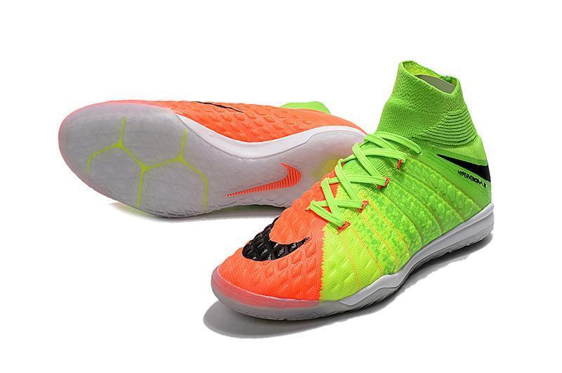Nike HypervenomX Proximo II DF Indoor Soccer Shoes Green Black