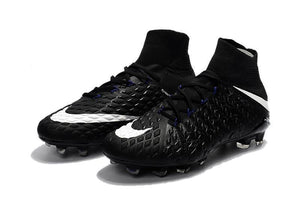 Nike Hypervenom Phantom III DF FG Soccer Cleats Blackout Black White