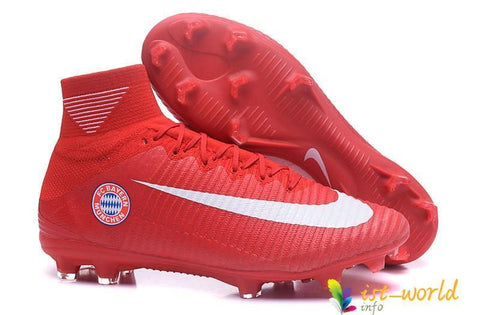 Image of Nike Mercurial Superfly V Fc Bayern Munich Fg Cleats Red White - KicksNatics